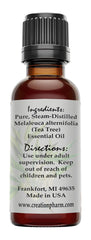 Tea Tree Essential Oil 1 oz (30ml) - Australian Tea Tree Oil- Aceite Esencial Arbol del T 100% Pure - Creation Pharm