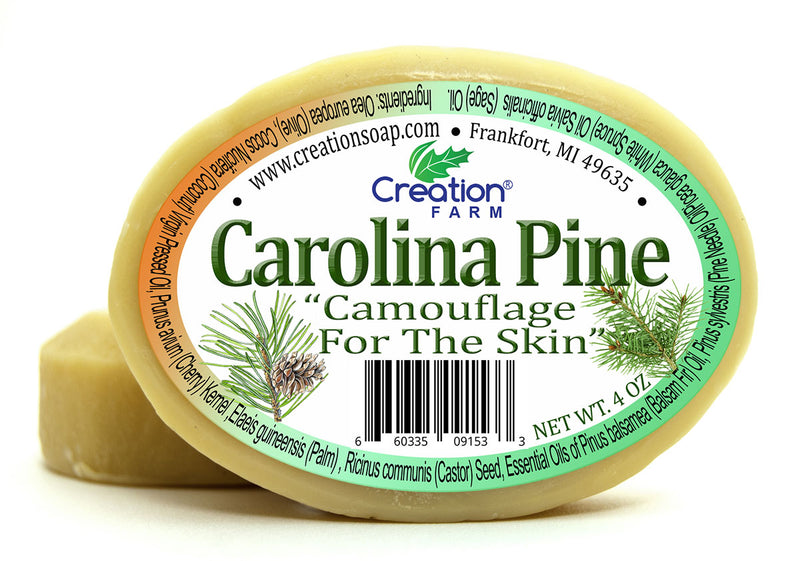 Carolina Pine 100% Pure Handmade Botanical Soap 8 oz (Two 4 oz Bar Pack) from Creation Farm - Creation Pharm