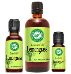 Lemongrass Essential Oil 4 oz - Aceite La hierba de limon- 100% Pure for Diffuser & Aromatherapy - Creation Pharm