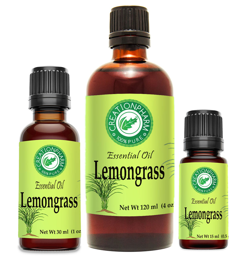 Lemongrass Essential Oil 30 ml -100% Pure -Aceite La hierba de limon- for Diffuser & Aromatherapy - Creation Pharm